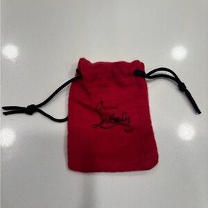 Christian Louboutin Red mini Pouch , dust bag, Authentic 3” bag super cute
